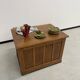Oak and veneer counter or desk