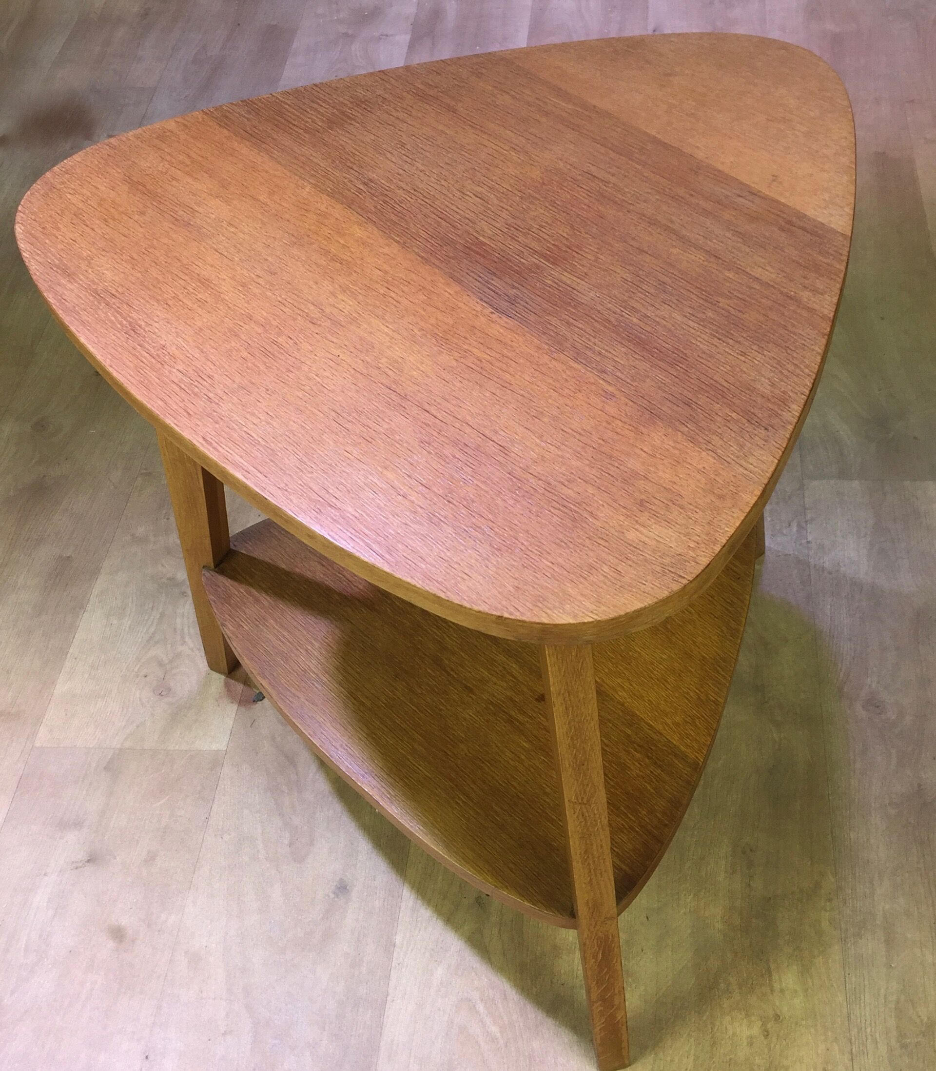 Light wood tripod table 50s