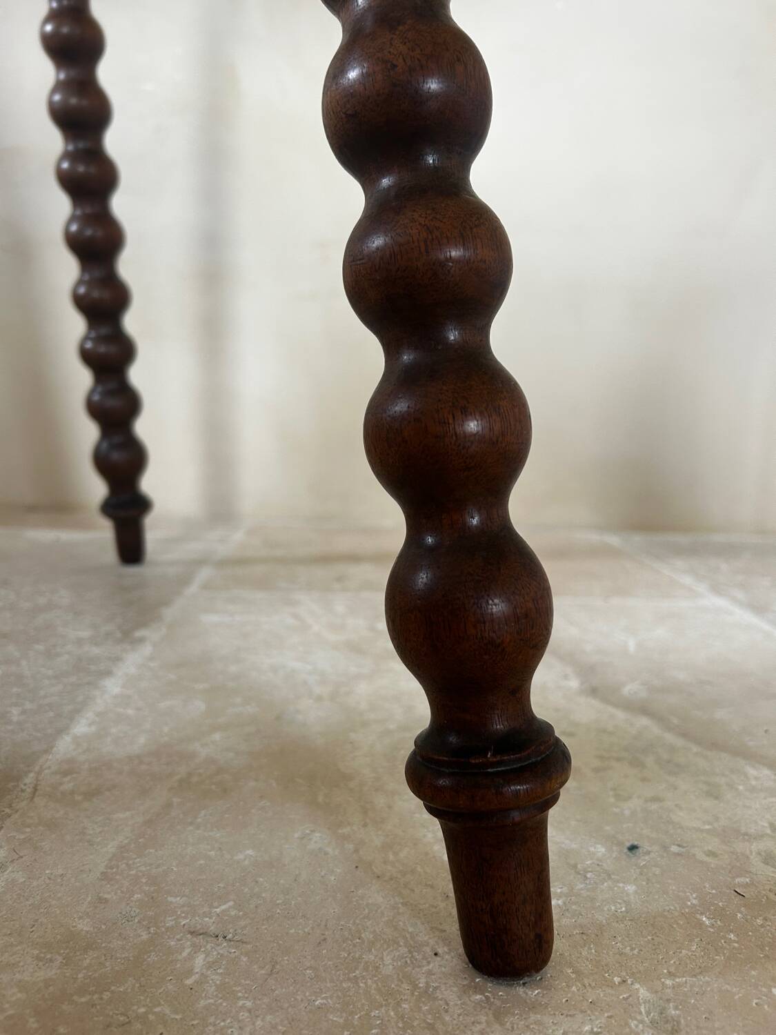 Octagonal side table with turned legs