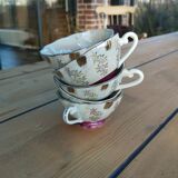 Set of five vintage pearly cups