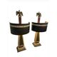 French 1805 Original First Empire pair of “ Napoleonic  Bronze floor lamps