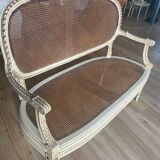 Caned bench in the Louis XVI style