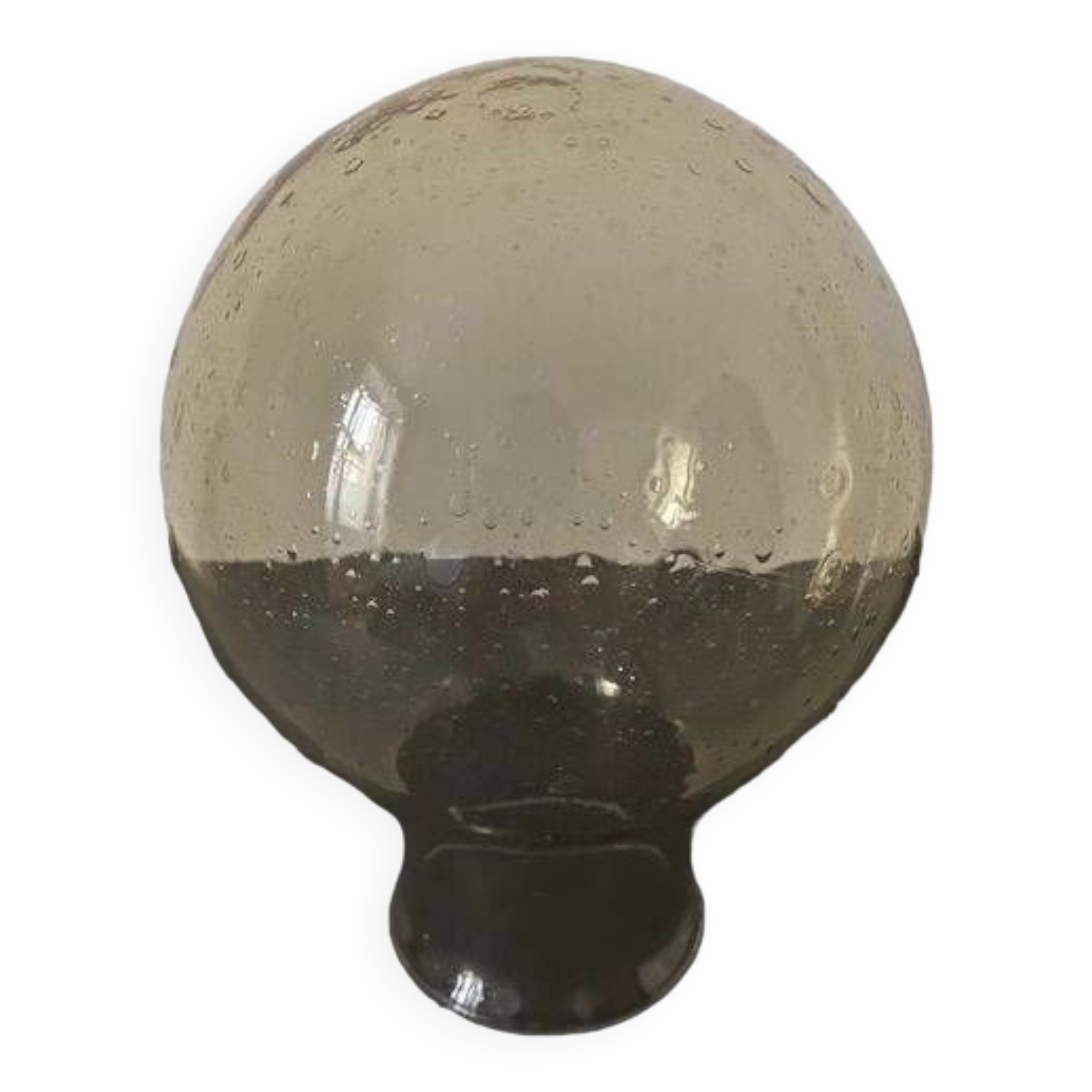 Large amber blown glass globe