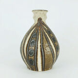 Vase mid century bay keramik model fat lava circle and wave pattern 1970s