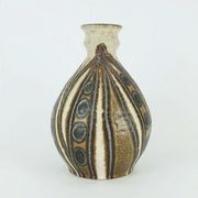 Vase mid century bay keramik model fat lava circle and wave pattern 1970s
