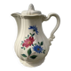 Grande théière en céramique à décor de fleurs Digoin Sarreguemines
