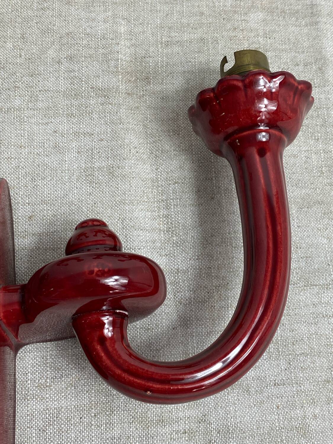 Art Deco ceramic wall lights, adjustable arms