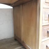 Bureau ministre en noyer à tiroirs