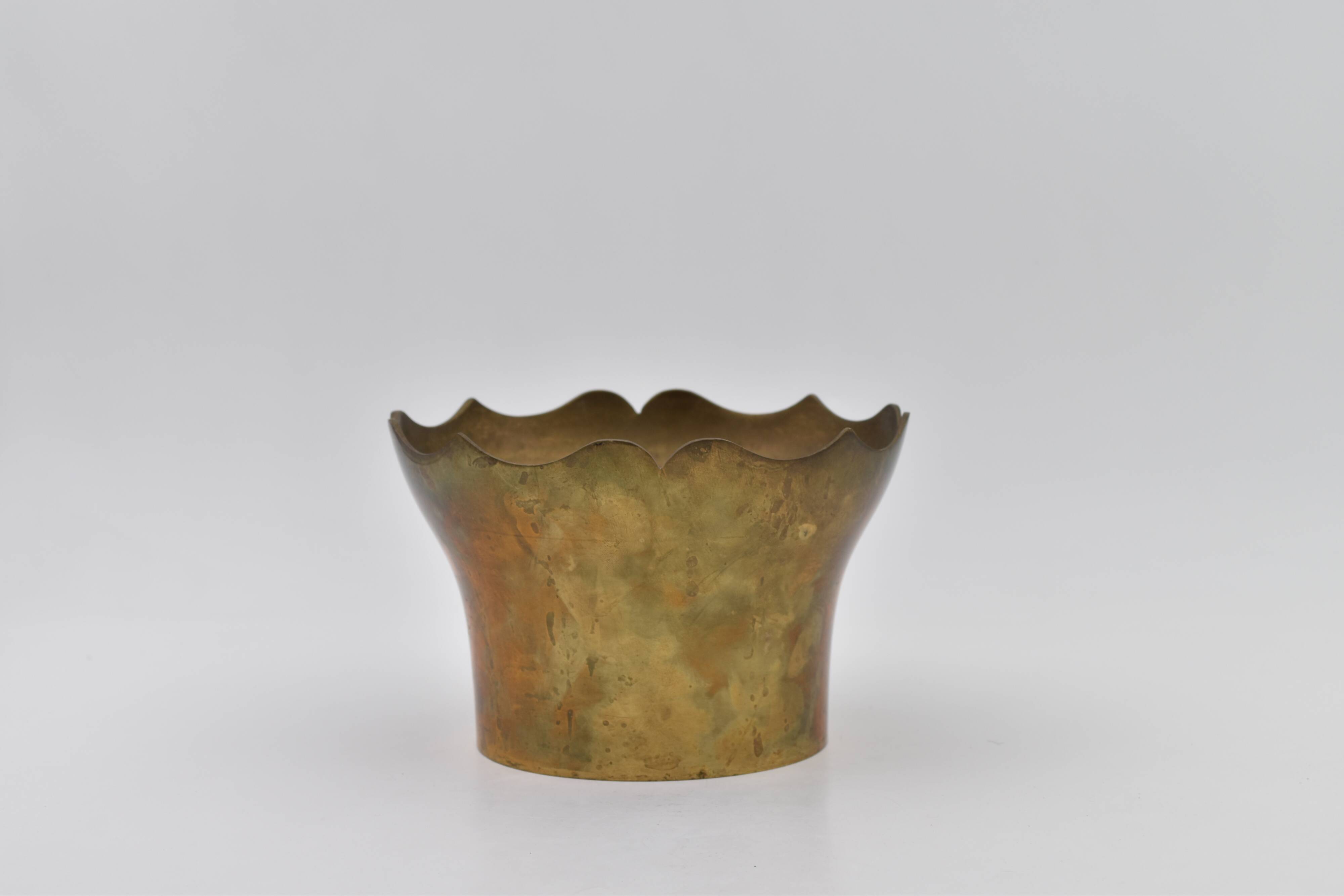 Brass pot plant cover