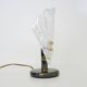 Foliage table lamp in glass and anthracite gray metal. 80 years