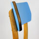 Vintage blue Formica & wood chairs, 1960s, set of 2