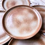 Serving small stoneware dessert plates
