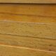 Vintage chest of drawers from the 50s in blond and gold beech 3 drawers feet compass
