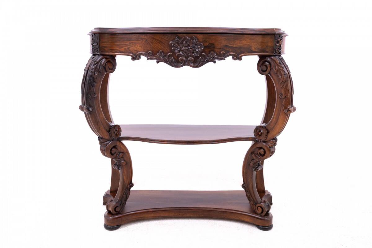 Rosewood console, France, circa 1890. After renovation.