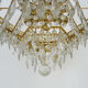 Vintage crystal and brass chandelier by Bakalowits & Söhne 8 lights, 1980s