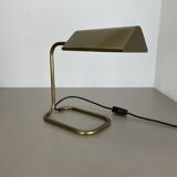 Cubic Modernist Brass Metal Table Light by Florian Schulz, Germany, 1970s