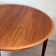 Vintage round dining table 1960s teak Lübke