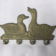 Brass key rack couple of ducks