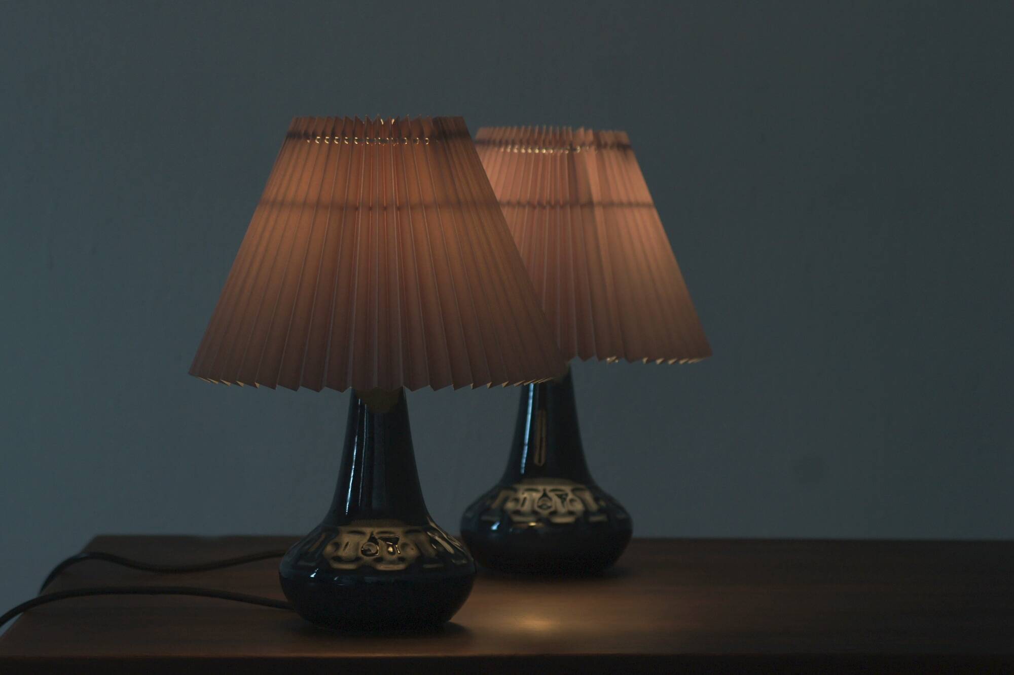 Ceramic Table Lamp from Søholm Stentøj, Denmark, 1960s, Set of 2