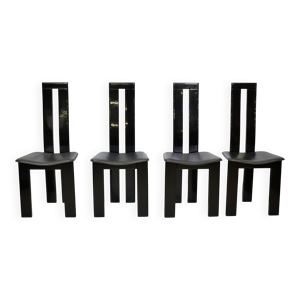 4 chaises de salle à - noires