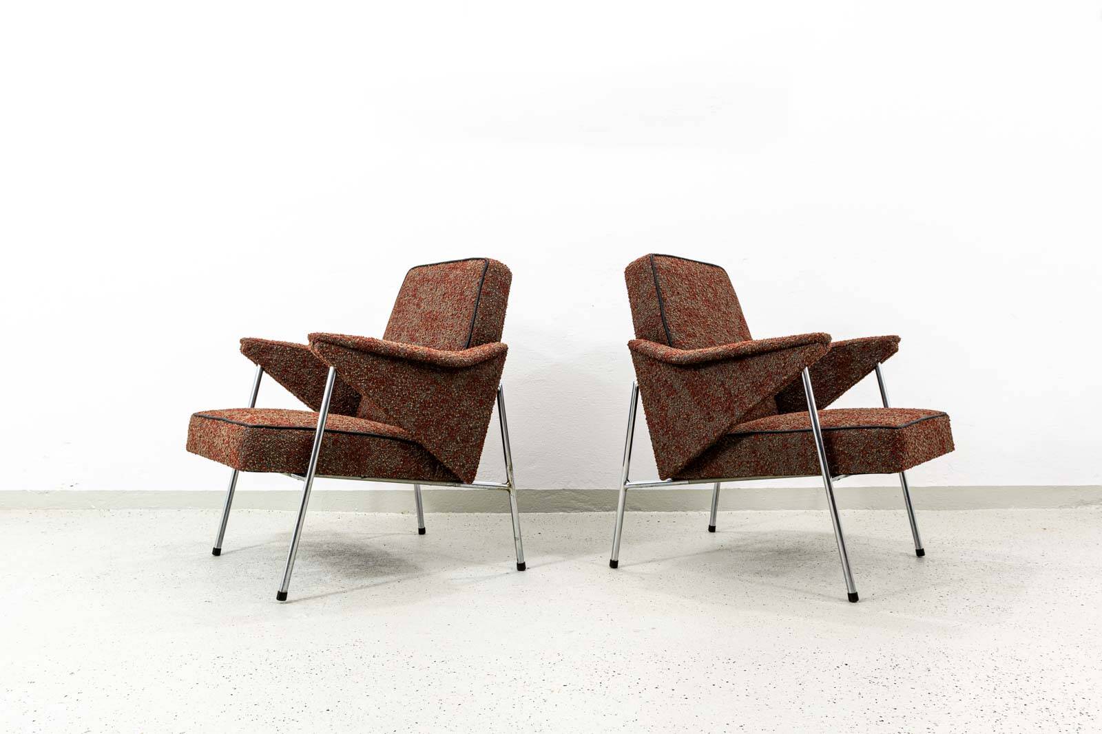 Vintage Armchairs “Bat” Poland, 1960’s, Set Of 2