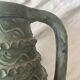 Spanish vase from the 60s-70s, olive green-grey ceramic, 31 cm.