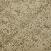 Hand-Knotted Persian One of a Kind 1970s 190 cm x 289 cm Beige Wool Carpet