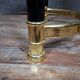Round side table in brass and smoked glass – 1970s