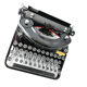 Underwood Noiseless black portable typewriter from 1935 revised new ribbon USA