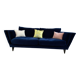 SITS Nova 3-seater canapé in Dedar blue velvet – very good condition.