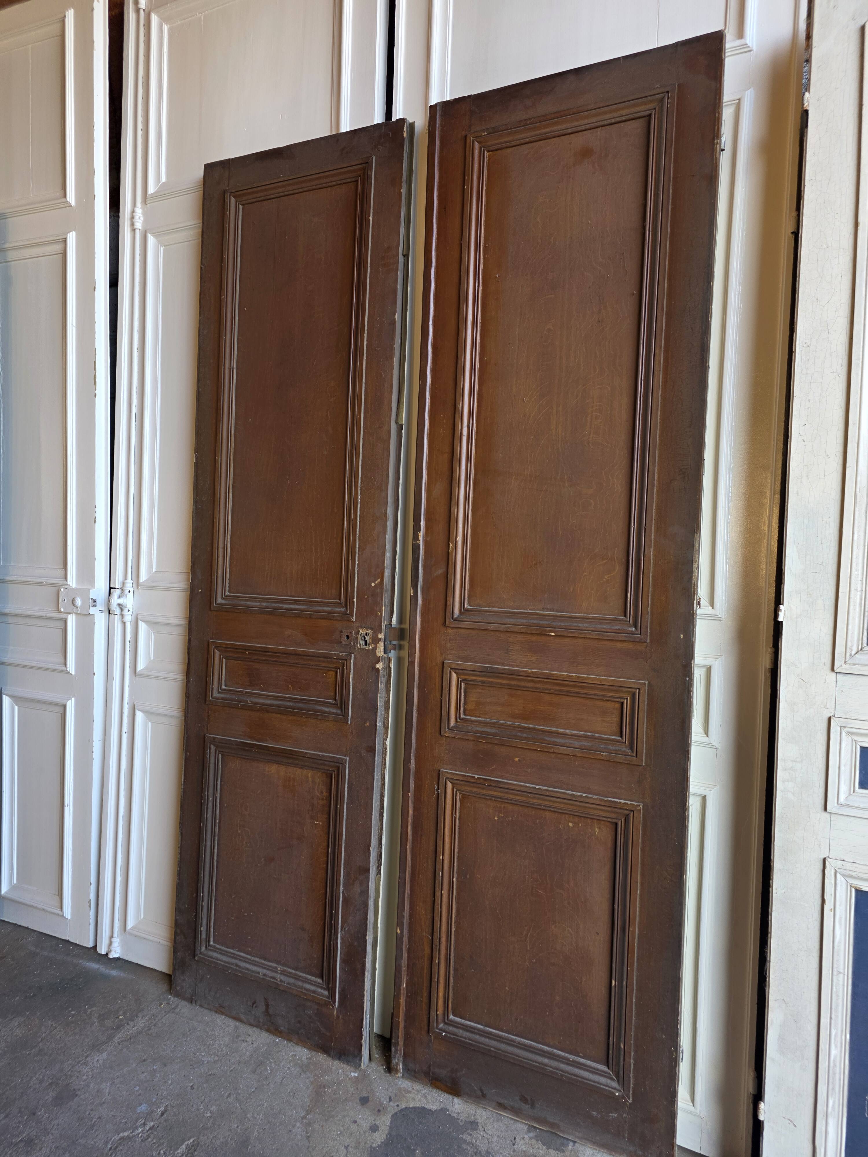 3 paires de portes de séparation du XIXème s.