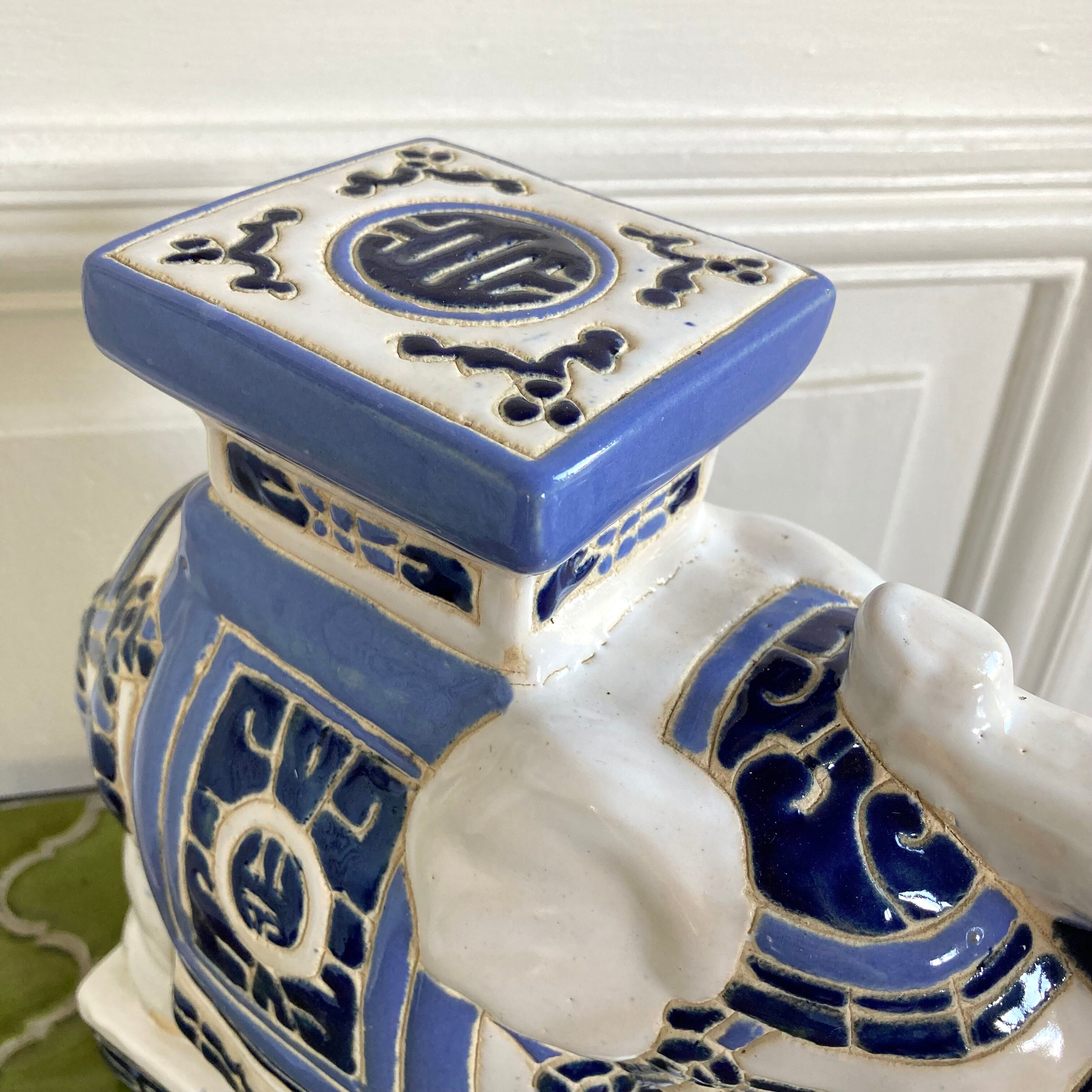 Ceramic elephant plant holder