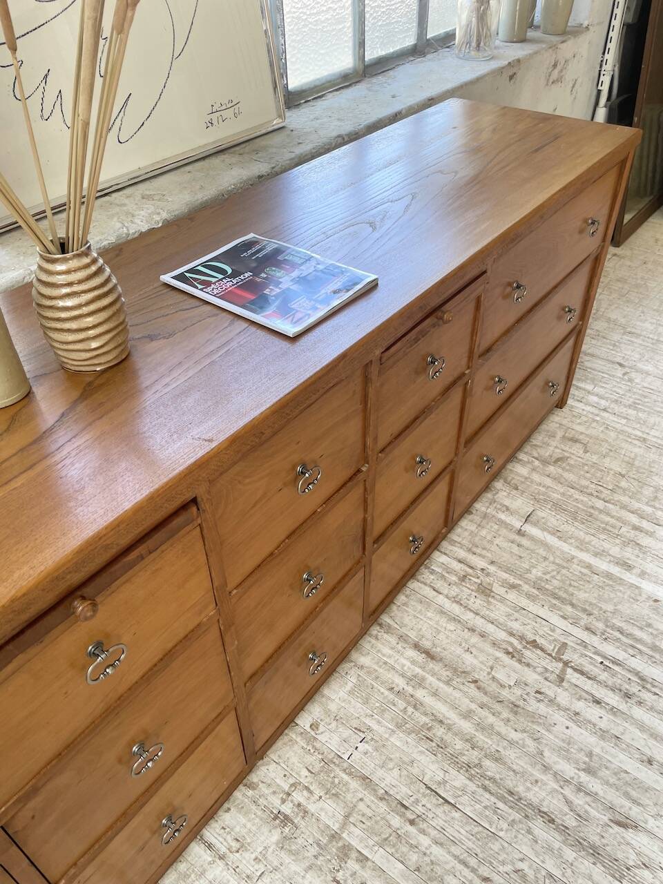 XXL golden oak craft furniture from the 50s