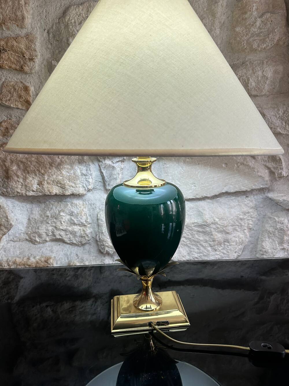 Vintage pineapple lamp signed Le Dauphin