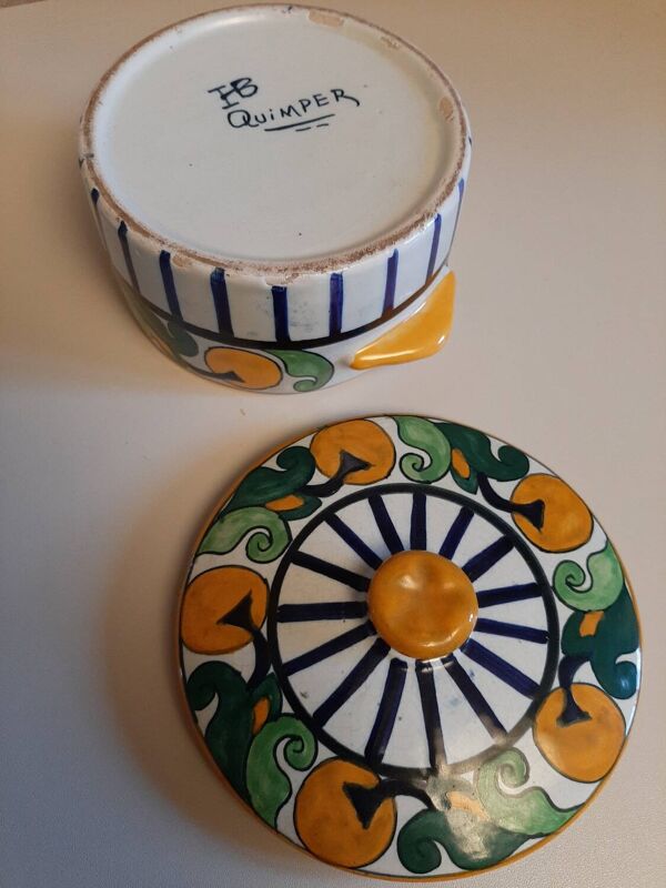 Rare bonbonnière art déco HB HENRIOT Quimper