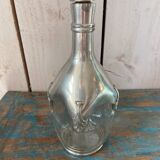 Glass and pewter whiskey decanter