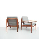 Vintage teak armchairs by Glostrup, 1950s