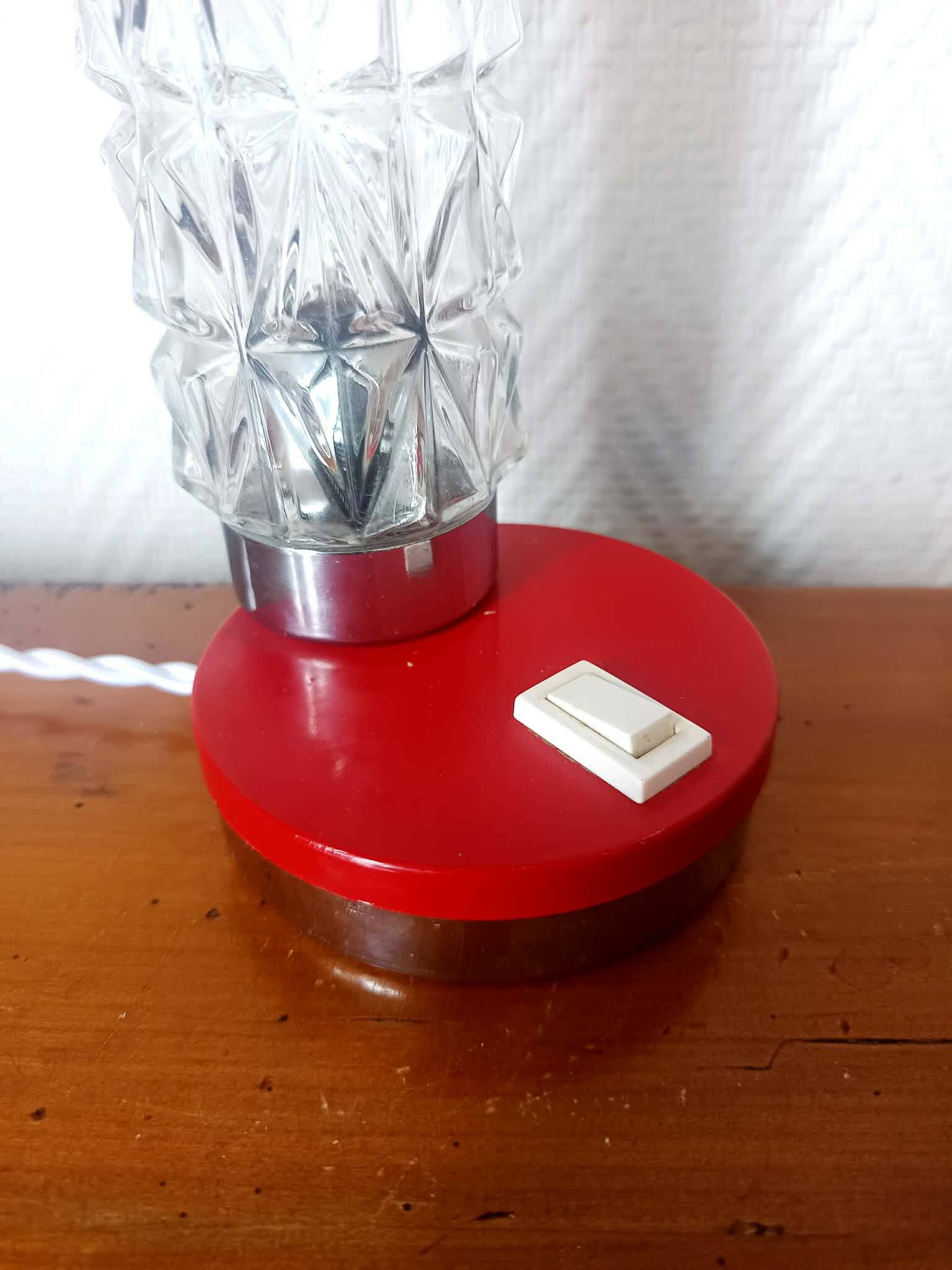 Space age night light glass 1970