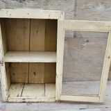 Old Art Deco wall display case in Burmese teak