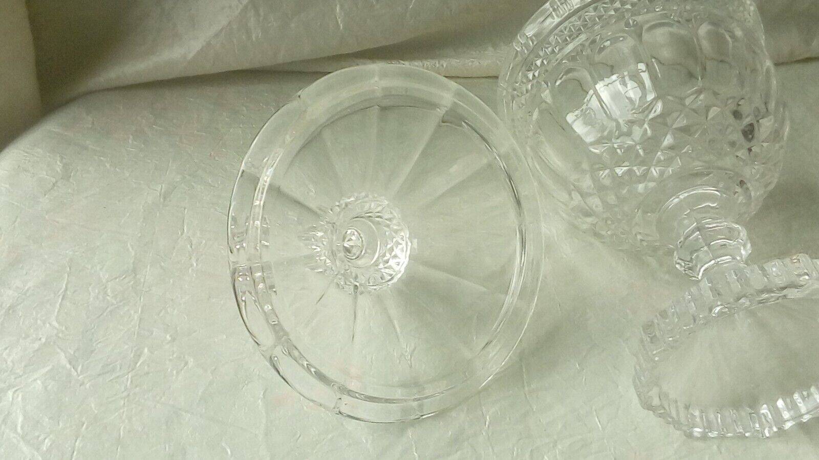 Louis Philippe style glass candy sugar bowl