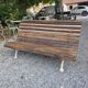 Cast iron garden bench with oak slats