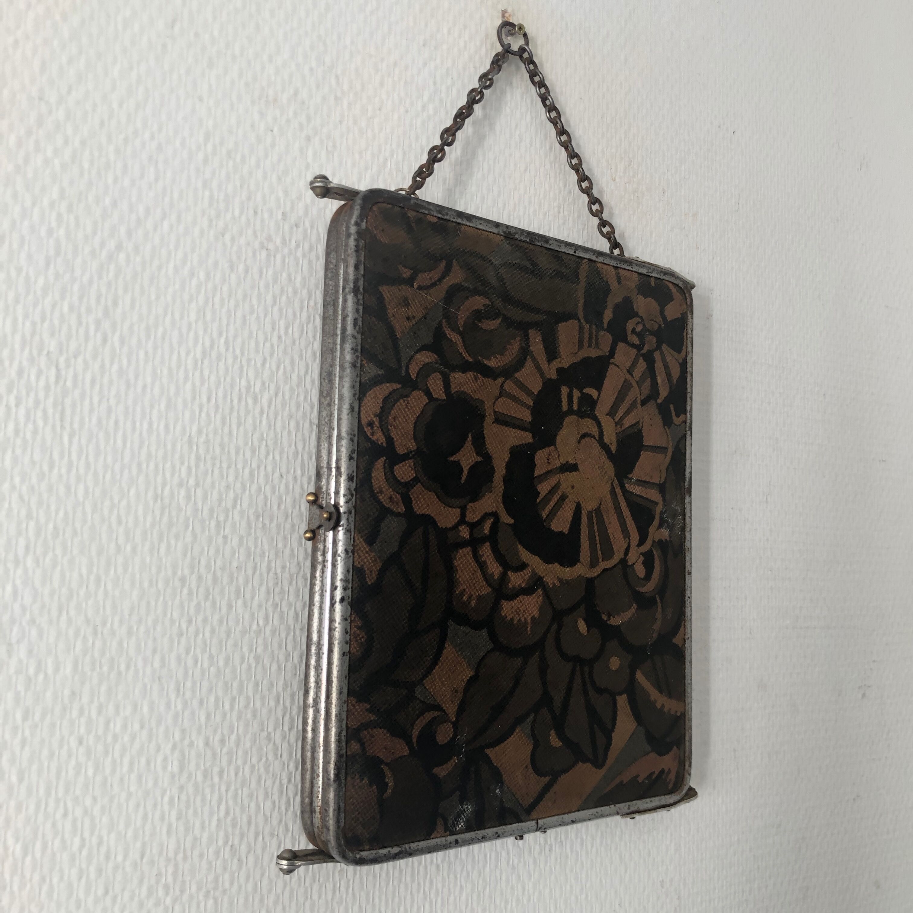 Barber vintage mirror 1930 - 28x69cm