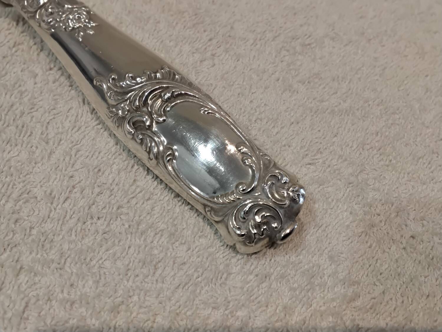 Some silver-plated handles, 950 Minerve, Rocaille style, Ravinet.