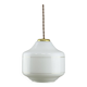 Mid-Century Italian Opaline and Brass Pendant Lamp