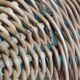 Round wicker tray basket