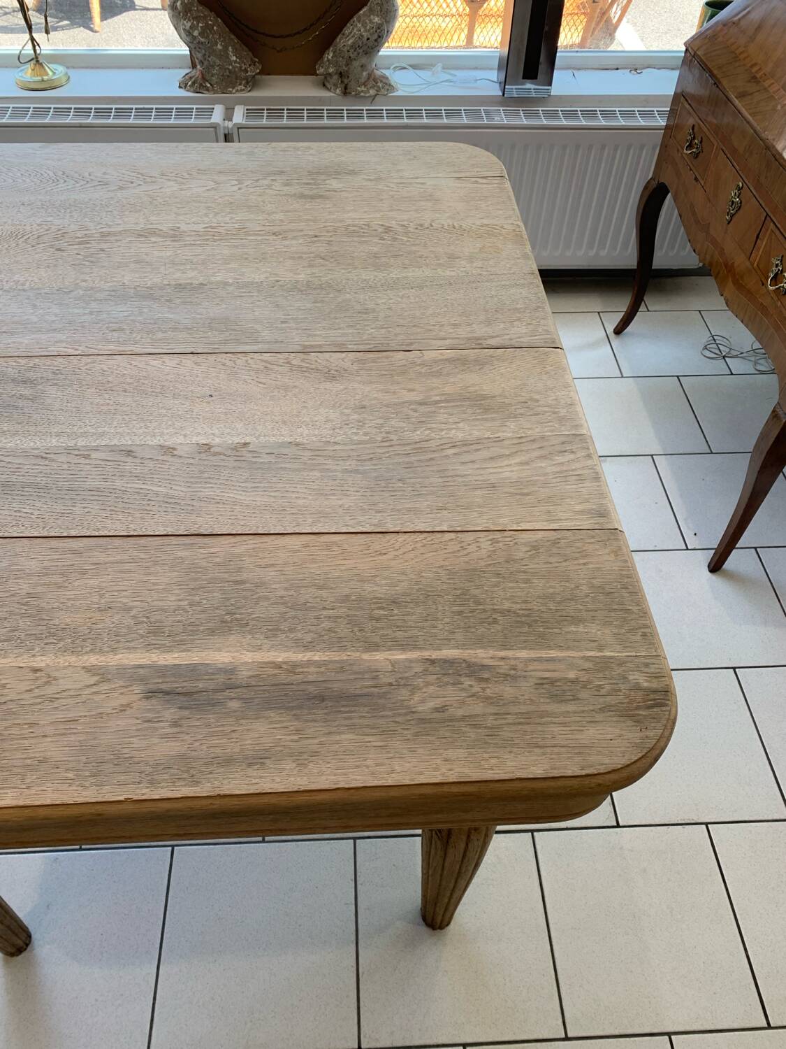 Art Deco Raw Solid Oak Table