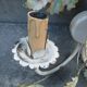 Large painted metal wall lamp with two arms vine/grape decoration