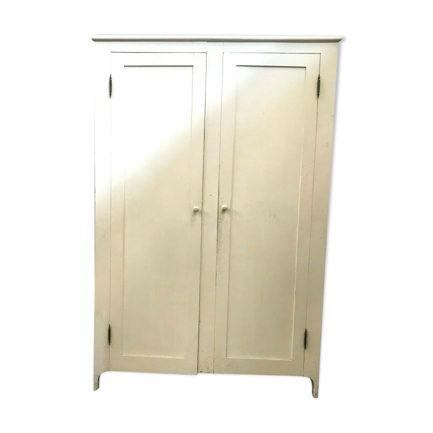 20th century patinated solid fir storage cabinet
