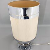 Large Mid-century Italian Chrome Table Lamp, 1970s