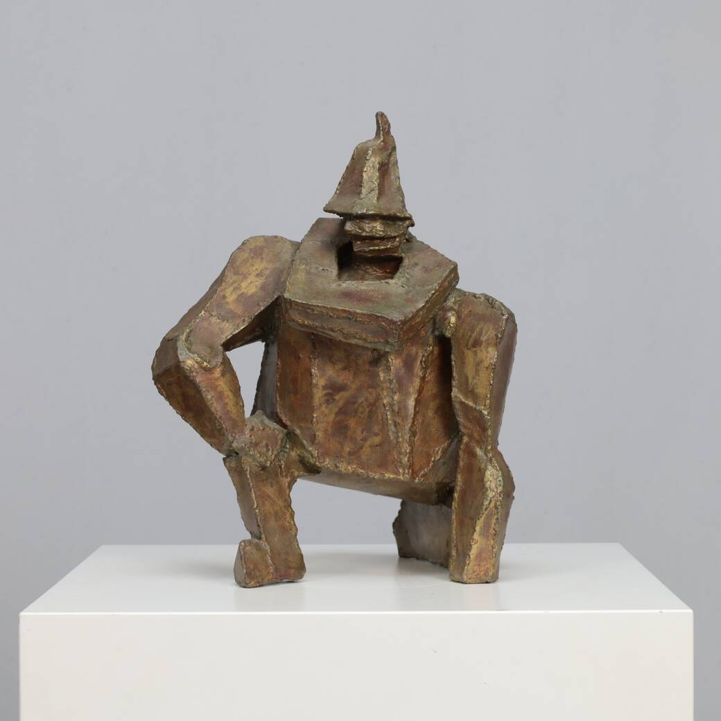 “Starke Jâan” sculpture in welded steel by Louk van Meurs, Netherlands, c. 1970s